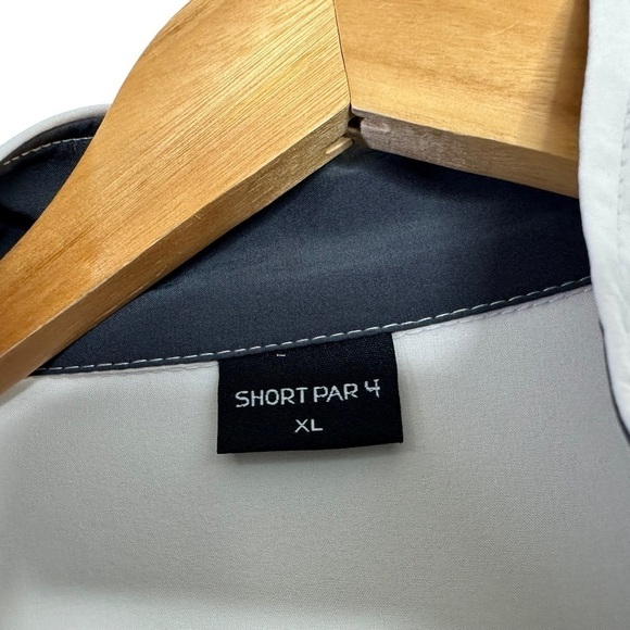 Short Par 4 MenS Striker Full Zip Golf Jacket Size XL Light Tan Athleisure - Picture 9 of 9